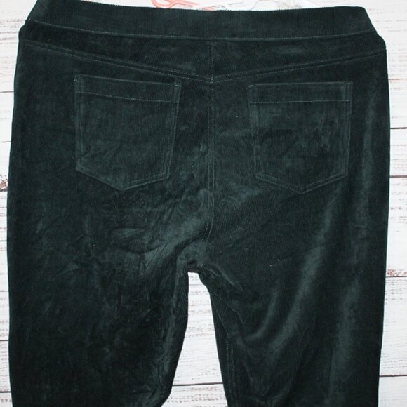 Gloria Vanderbilt Green Corduroy Pull on Midnight Forest Pants Size XXL - Picture 5 of 6